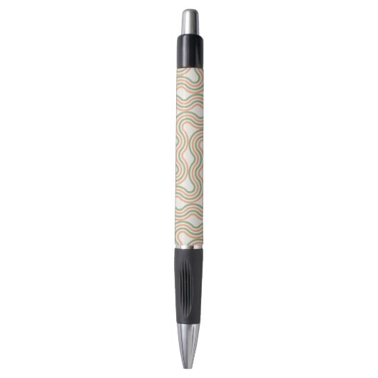 Retro Wavy Abstract Pattern Business Pen ボールペン (正面縦)
