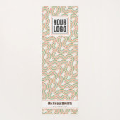Retro Wavy Abstract Pattern Custom Yoga Mat ヨガマット (裏面)