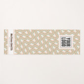 Retro Wavy Abstract Pattern Custom Yoga Mat ヨガマット (正面(横))