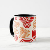 Retro Wavy Abstract Pattern Mug マグカップ (正面左)
