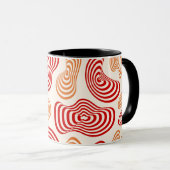 Retro Wavy Abstract Pattern Mug マグカップ (正面右)