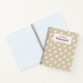 Retro Wavy Abstract Pattern Professional Notebook ノートブック (内部)