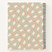 Retro Wavy Abstract Pattern Professional Notebook ノートブック (裏面)