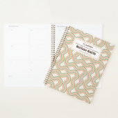 Retro Wavy Abstract Pattern Professional Planner プランナー手帳 (ディスプレー)