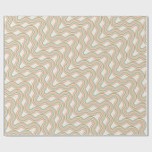 Retro Wavy Abstract Pattern Wrapping Paper ラッピングペーパー (フラット)