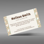 Retro Wavy Abstract QR Code Business Thank You エンクロージャーカード