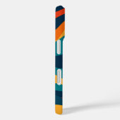 Retro Wavy Pattern Modern Abstract iPhone Case Case-Mate iPhoneケース (裏面 / 右)