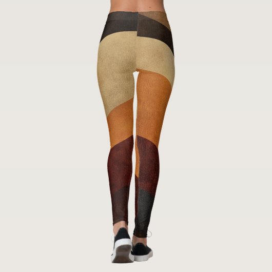 🌈 Retro Wavy Pattern - Warm & Nostalgic 🎨 レギンス (裏面)