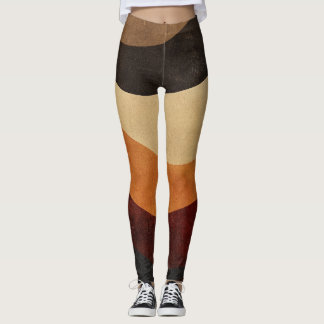 🌈 Retro Wavy Pattern - Warm & Nostalgic 🎨 レギンス