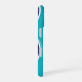 Retro Wavy Stripe Seamless Pattern iPhone 16ケース (右側面)