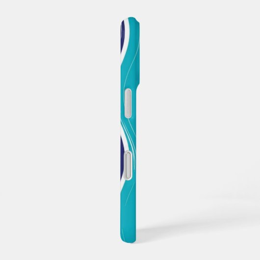 Retro Wavy Stripe Seamless Pattern iPhone 16ケース (右側面)