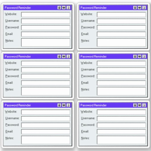 Retro Web Page Username Log Password Tracker  シール (正面)