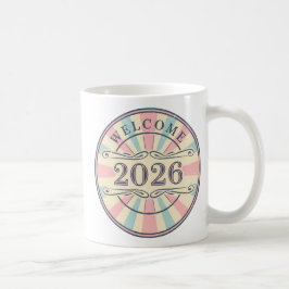 Retro Welcome 2026 New Year Mug コーヒーマグカップ