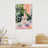 Retro West Highland White Terrier Poster, Westie ポスター (キッチン)