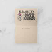 Retro Western 30th Rodeo Birthday サンキューカード (内部)