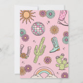 Retro Western Girl Second Rodeo Birthday 招待状 (裏面)