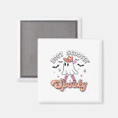 Retro Western Halloween Cute Ghost Funny Boot Scoo マグネット (正面/裏面)