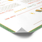 Retro Western Pickleball Game Tracker Sheet  ポスター (角)