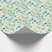 Retro Western Wrapping Paper | Turquoise & Lime ラッピングペーパー (角)