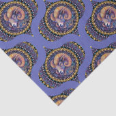 Retro Whimsical Aries Astrology Mandala Pattern 薄葉紙 (詳細)