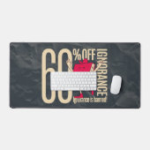 Retro Whimsical Bookish Ignorance Banned Gaming  デスクマット (キーボード&マウス)