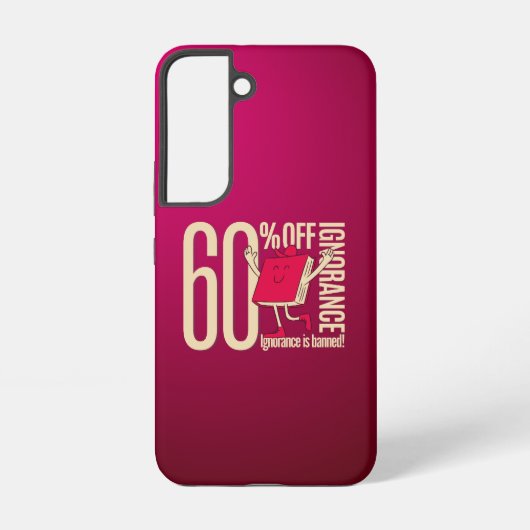 Retro Whimsical Bookish Ignorance is Banned Samsung Galaxyケース (裏面)