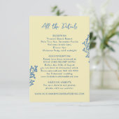 Retro whimsical summer beach wedding details  エンクロージャーカード (スタンド正面)