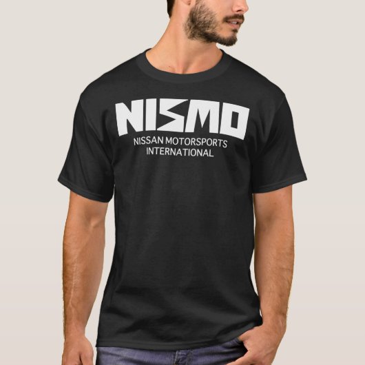 Retro White Nismo Nissan Motorsport Logo Classic T Tシャツ (正面)