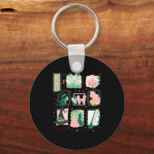 Retro Wicked Stamps Christmas Vibes Clothing Long  キーホルダー (正面)