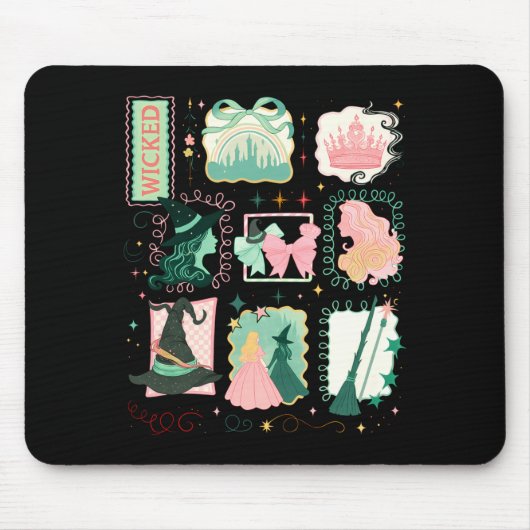 Retro Wicked Stamps Christmas Vibes Clothing Long マウスパッド (正面)