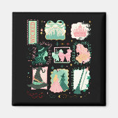 Retro Wicked Stamps Christmas Vibes Clothing Long  マグネット (正面)