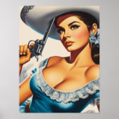 Retro Wild West Pin-up ポスター (正面)