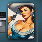 Retro Wild West Pin-up マグネット