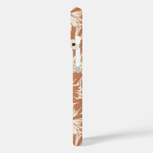 Retro Wildflower Large Scale Floral Terracotta Case-Mate iPhoneケース (裏面 / 左)