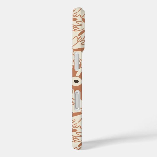 Retro Wildflower Large Scale Floral Terracotta Case-Mate iPhoneケース (裏面 / 右)