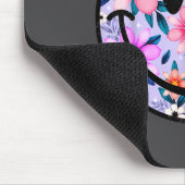 Retro Wildflower Smile Face Floral Lover Happy Fac マウスパッド (コーナー)
