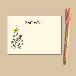Retro Wildflowers Personalized Boho Botanical ポストイット