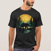 Retro Wildlife Forest Bear Outdoors Nature Tシャツ (正面)