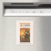 Retro Wilmington Illinois Route 66 Landmark Art マグネット (インサイチュ (食洗機))