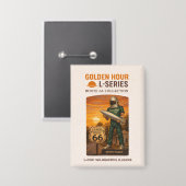 Retro Wilmington Illinois Route 66 Landmark Art 缶バッジ (正面/裏面)