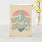 Retro Winter Club カード (黄色い花)