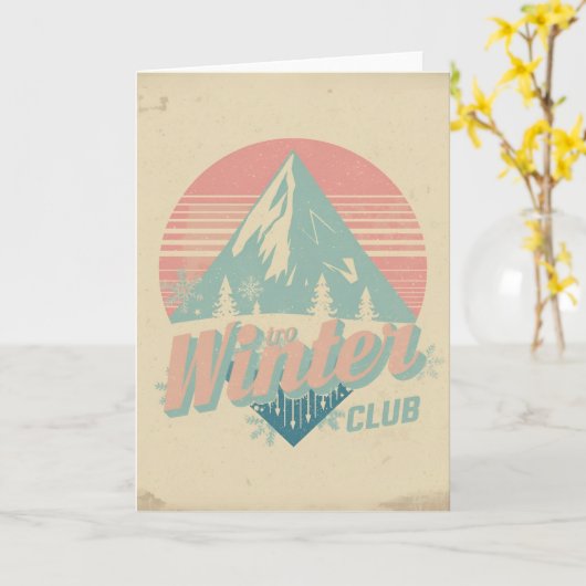 Retro Winter Club カード (黄色い花)