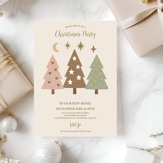 Retro Winter Kisses & Snowflake Wishes 招待状