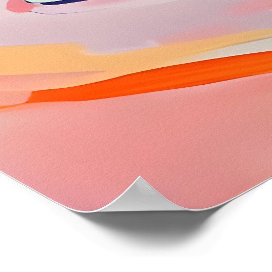 Retro Wirehaired Pointing Griffon Poster ポスター (角)