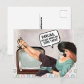 RETRO WOMAN TACOS POSTCARDS ポストカード (正面/裏面)