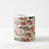 Retro Woodland Mushroom Foraging コーヒーマグカップ (中央)