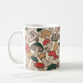 Retro Woodland Mushroom Foraging コーヒーマグカップ (左)