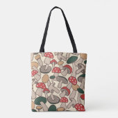 Retro Woodland Mushroom Pattern トートバッグ (裏面)