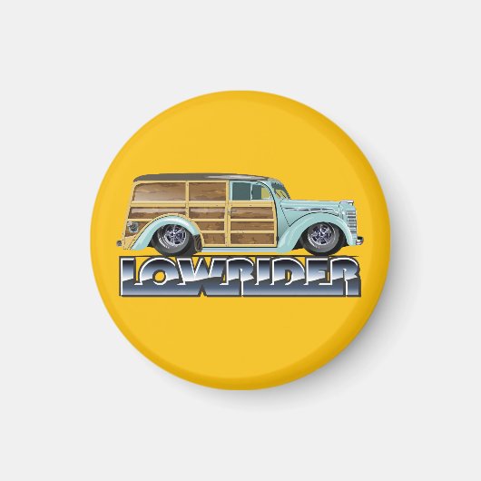 Retro Woody Lowrider マグネット (正面)