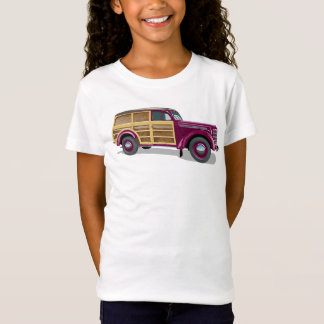 Retro woody wagon delivery truck  tシャツ